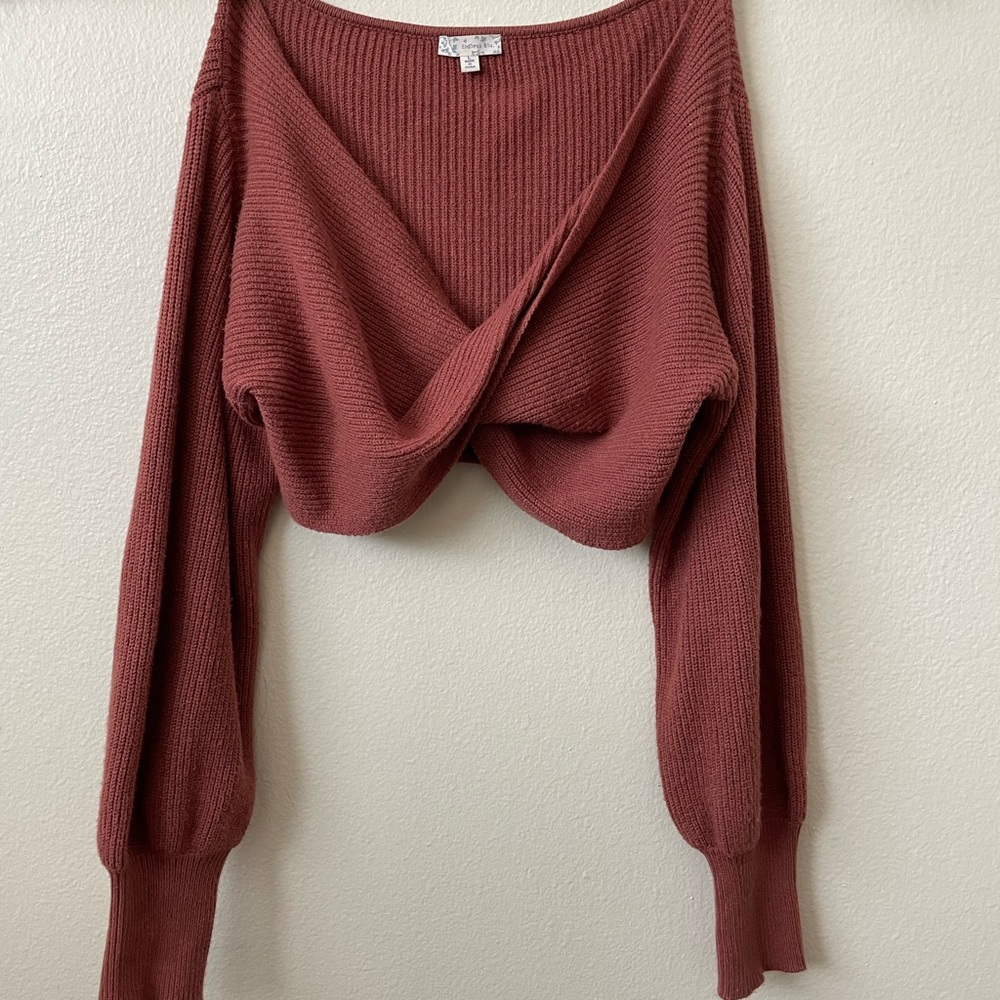 Urban outfitter style excellent condition L crop sweater in orange